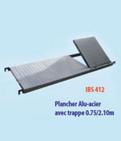Plancher Alu-acier avec trappe: IBS 412
